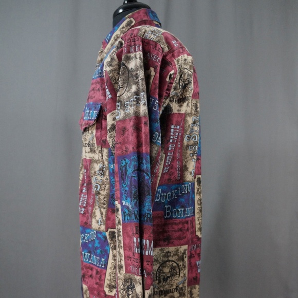 Vintage Wrangler X-Long Tails Men's Western Shirt - Picture 4 of 8